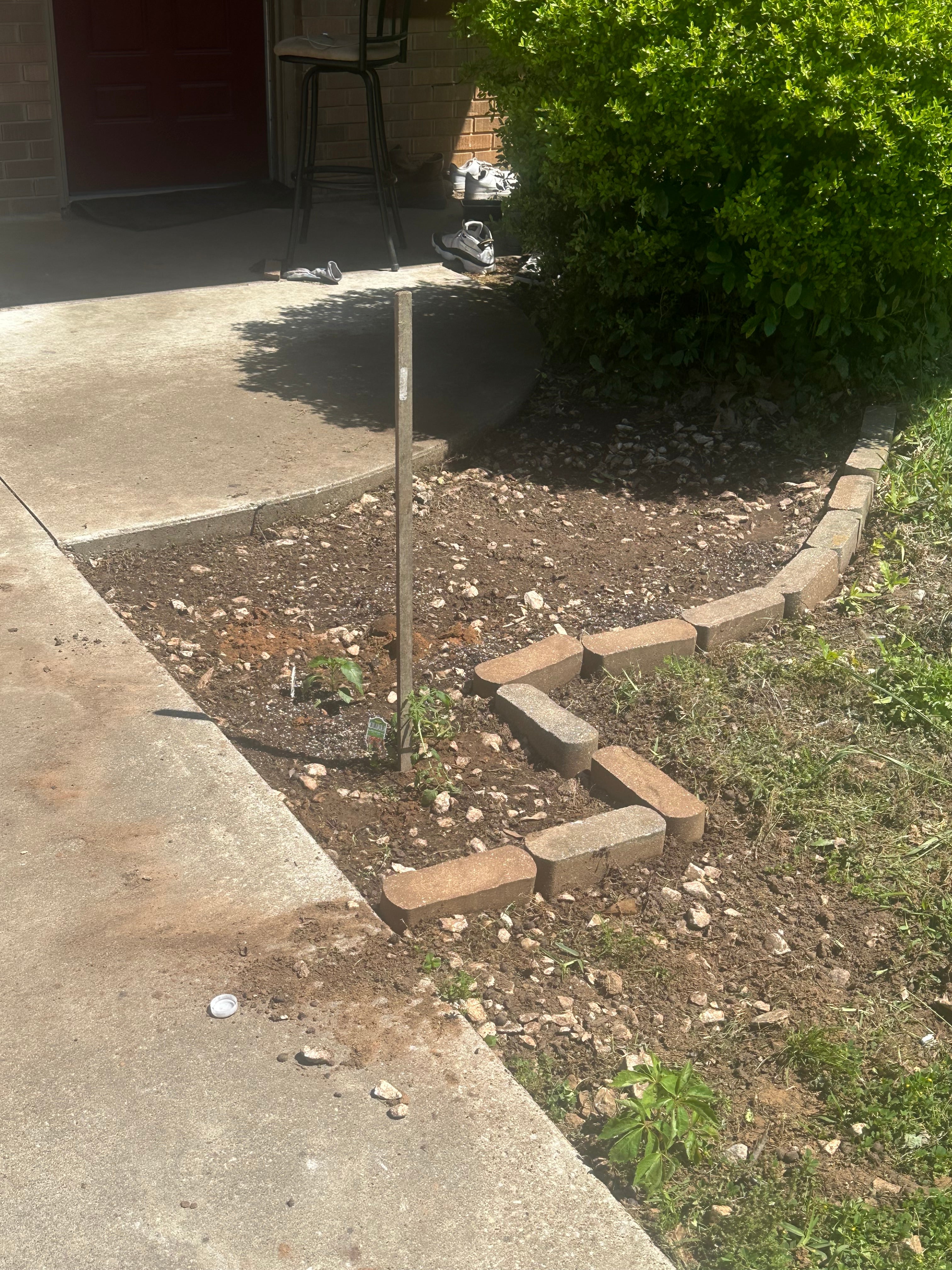 Flowerbed and Hardscaping